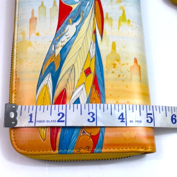 Maxine Noel, Native American artist wristlet, vegan leather, unused - Picture 4 of 7